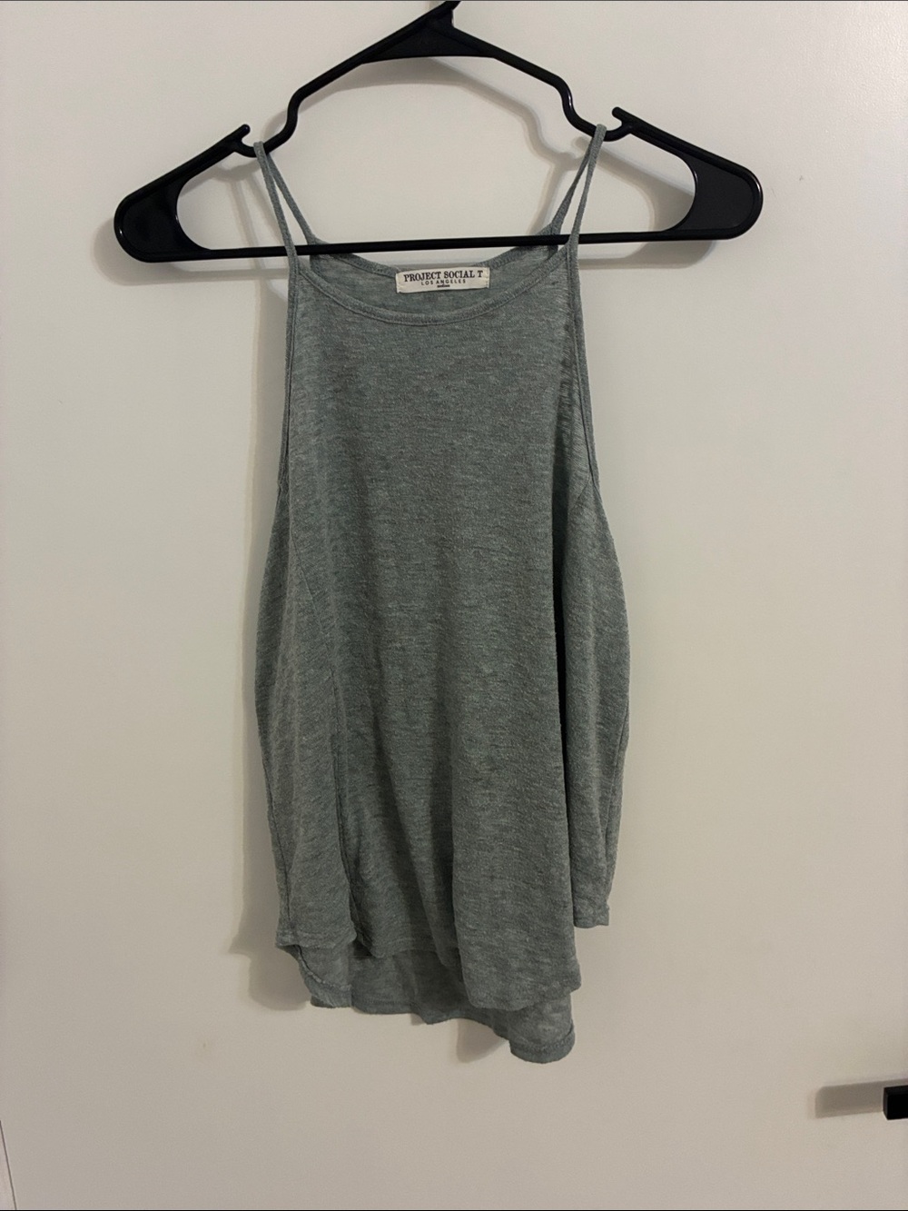 Project Social T Sage Green High Neck Camisole Tank - Made In USA